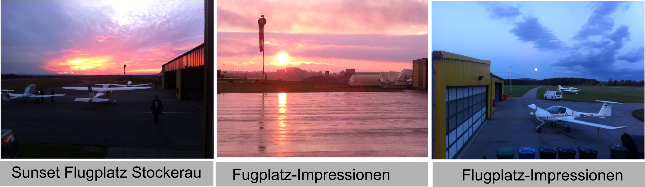 Flugplatz Sunset Impressionen